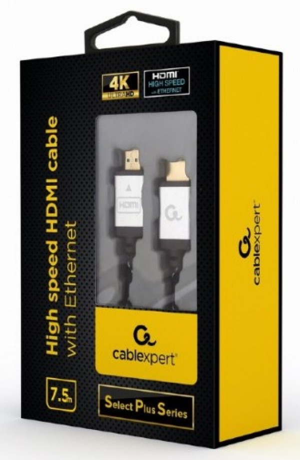 CCB-HDMIL-7.5M Gembird HDMI kabl, High speed, ethernet 3D/4K TV Select Plus Series blister 7,5m