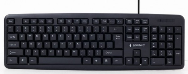 KB-U-103 Gembird Standardna tastatura US layout black USB A