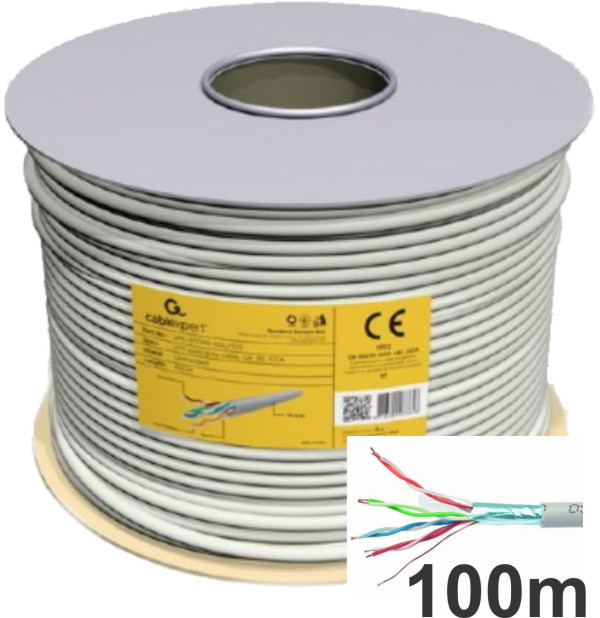 FPC-5004E-SO/100C Gembird FTP cat.5E Indoor solid Cu kotur 100m