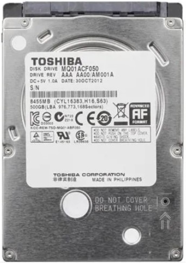 HDD 2.5 500GB MQ01ACF050 TOSHIBA 7200RPM 16MB SATA3