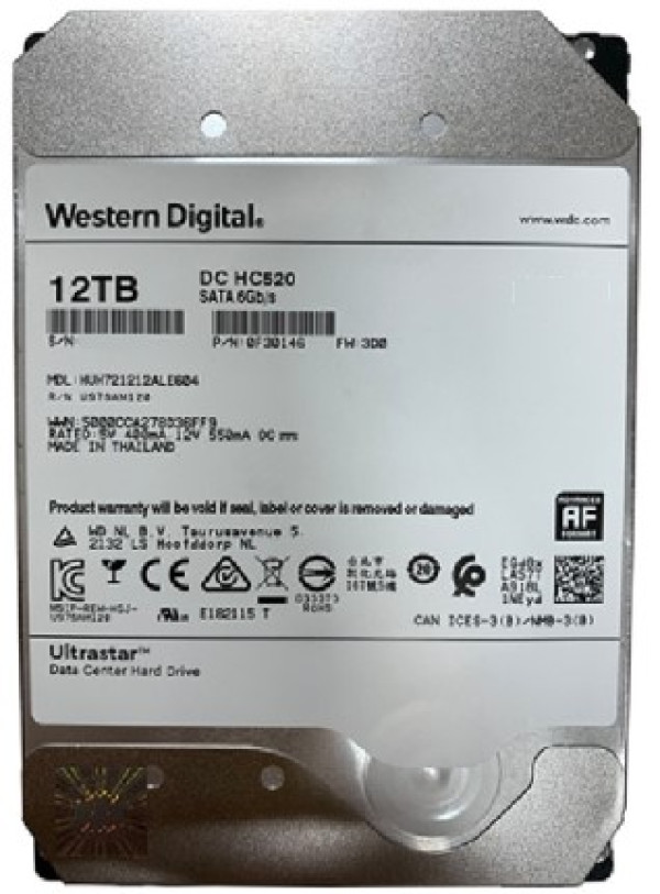 HDD 3.5 * 12TB HUH721212ALE601 WD Ultrastar 7200rpm 256MB SATA3 (DAHUA Compatible)(12999)
