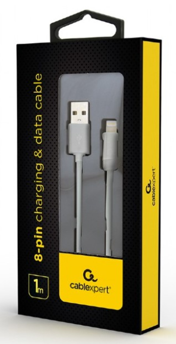 CC-USB2-AMLM-W-1M Gembird USB 2.0 A-plug to 8-pin usb Apple iphone cable 1M White