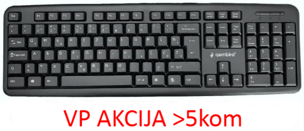 KB-U-103-YU ** Gembird Standardna tastatura SRB (YU) layout black USB (404)