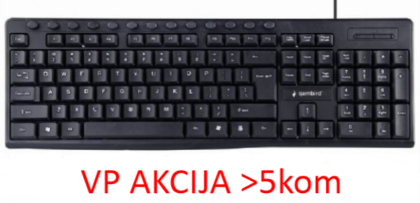 KB-UM-107 ** Gembird Multimedijalna tastatura US layout black USB (436) A