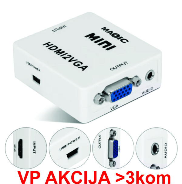 A-HDMI-VGA-Mini ** Gembird input HDMI to VGA (901) (289)