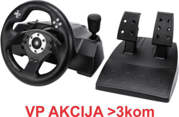 STR-M-40 ** Gembird RACEMASTER PC racing wheel PC/PS3, Direct-X-X-input (4399)