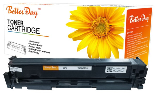 Toner BetterDay 207A(W2211A) M255/M283 zam. kaseta za HP  Cyan 1.6k (bez cipa)