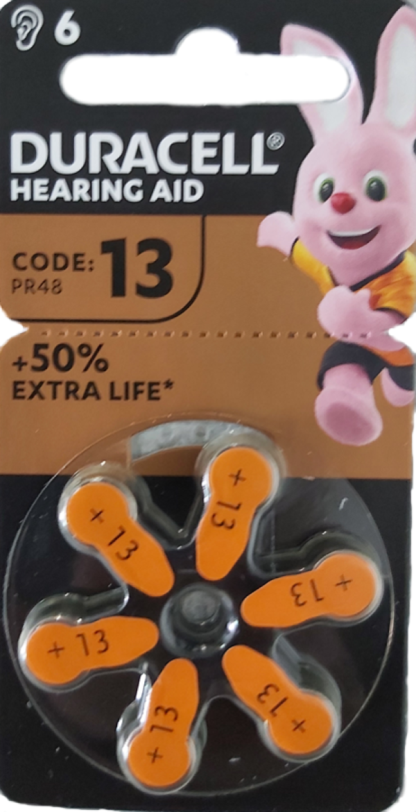 Duracell Hearing Aid ZA13 1,45V Baterija za slusni aparat PAK6 NEW