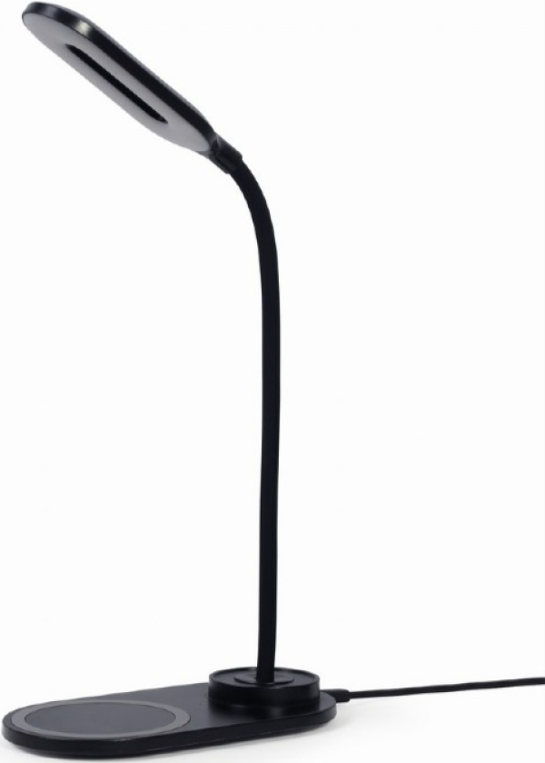 TA-WPC10-LED-01  Black Gembird LED Stona lampa + QI bezicni punjac max10W