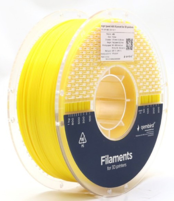 3DP-ABS1.75HY-01-Y ABS filament velike brzine za 3D stampac 1.75mm, kotur 1KG YELLOW