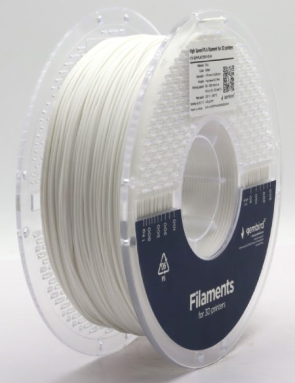 3DP-PLA1.75HY-01-W PLA filament velike brzine za 3D stampac 1.75mm, kotur 1KG WHITE