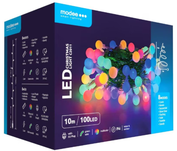 Modee Lighting ML-C2003 Lampice za jelku sa 100 višebojnih LED dioda,10m multicolor