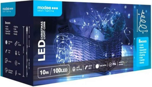 Modee Lighting ML-C2008 Lampice za jelku sa 100 LED dioda dnevno svetlo,10m bele