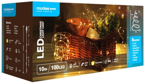 Modee Lighting ML-C2009 Lampice za jelku sa 100 toplo belih LED dioda, 10m toplo bele