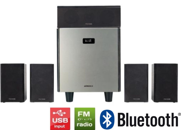 Microlab HTS800 Home Theater System 180W, Bluetooth, LED Screen, Aux, USB, DVD5.1, Optical, HDMI, FM