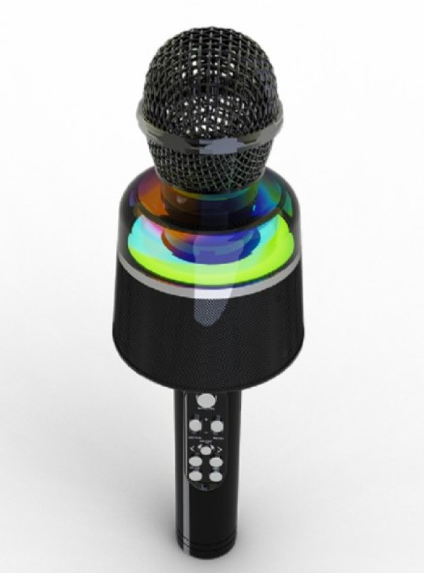 MICBT-01-BK Gembird bezicni karaoke mikrofon sa zvucnikom 3W, LED, black